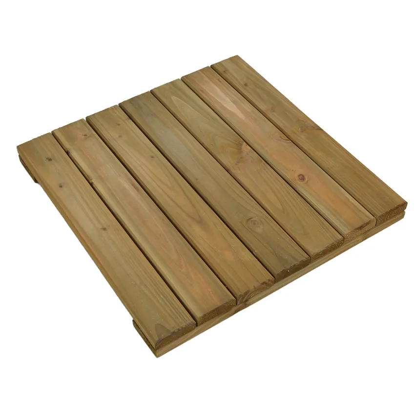 Dalle de terrasse bois Douglas 50 x 50 cm Ep. 44 mm