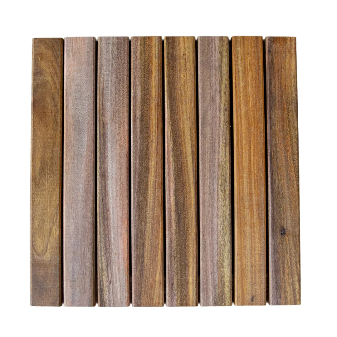 Dalle terrasse bois exotique 48 x 48 cm