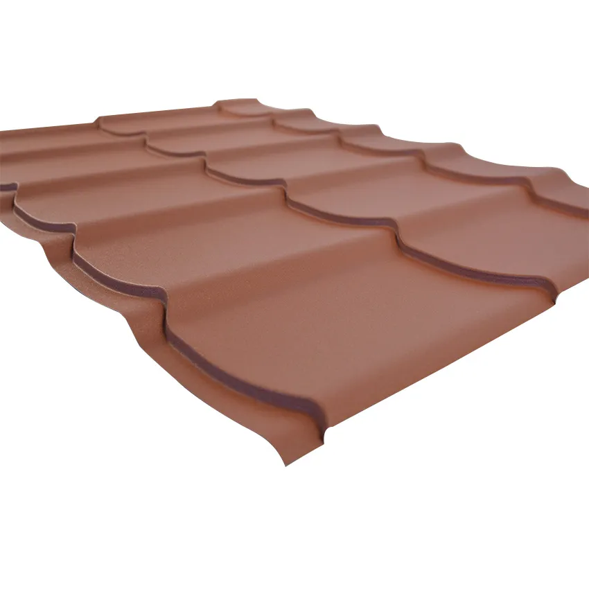 Panneau tuile brun cuivré l. 120 cm x L. 80 cm acier galvanisé