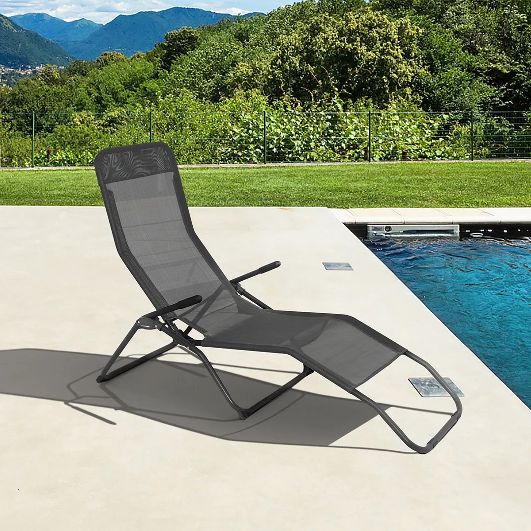 Bain de Soleil EASY en Acier et TextilÃ¨ne   Coloris Anthracite