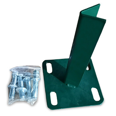 Platine de fixation pour poteau rond de clôture rigide Ø 48mm Vert - OOGarden