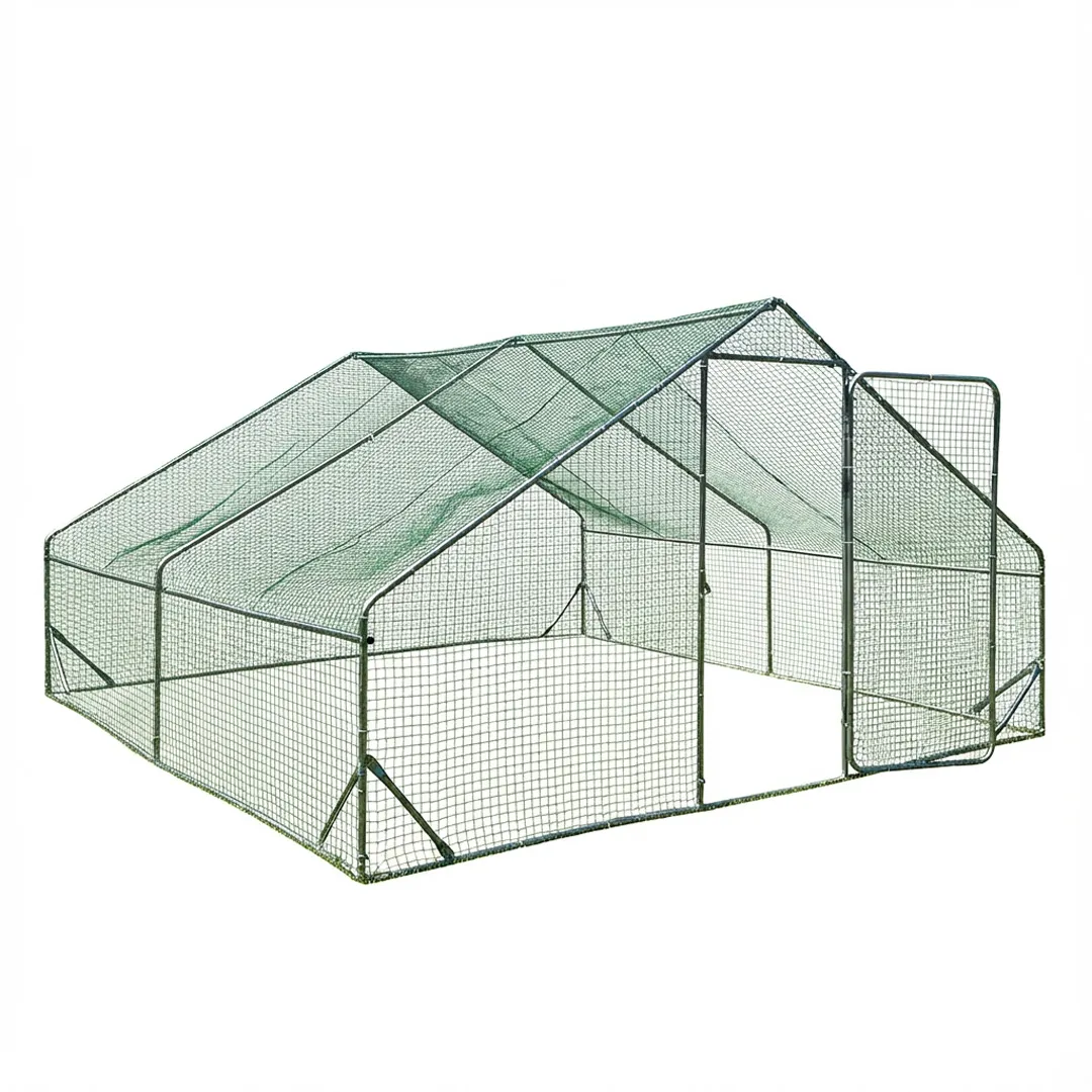 Enclos Grillagé pour Poules 16m² Acier Galvanisé