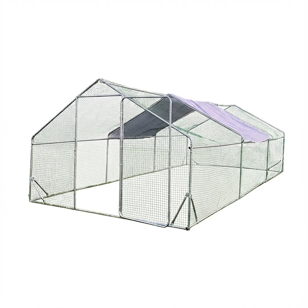 Enclos GrillagÃ© pour Poules 18mÂ² Acier GalvanisÃ© Rectangulaire