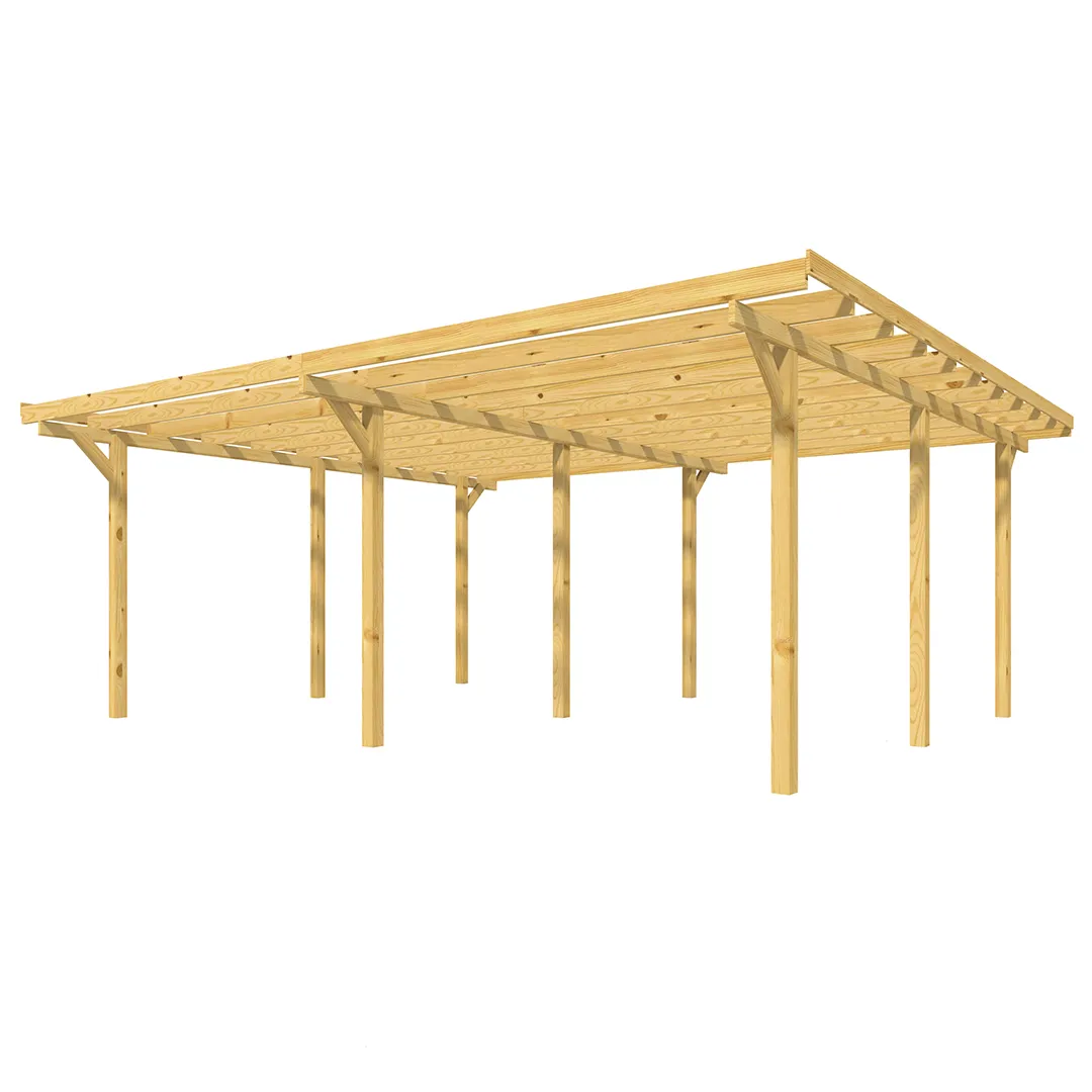 Carport DURBAN 30 mÂ² autoportÃ© (6x5 m)  Bois traitÃ© autoclave classe 3
