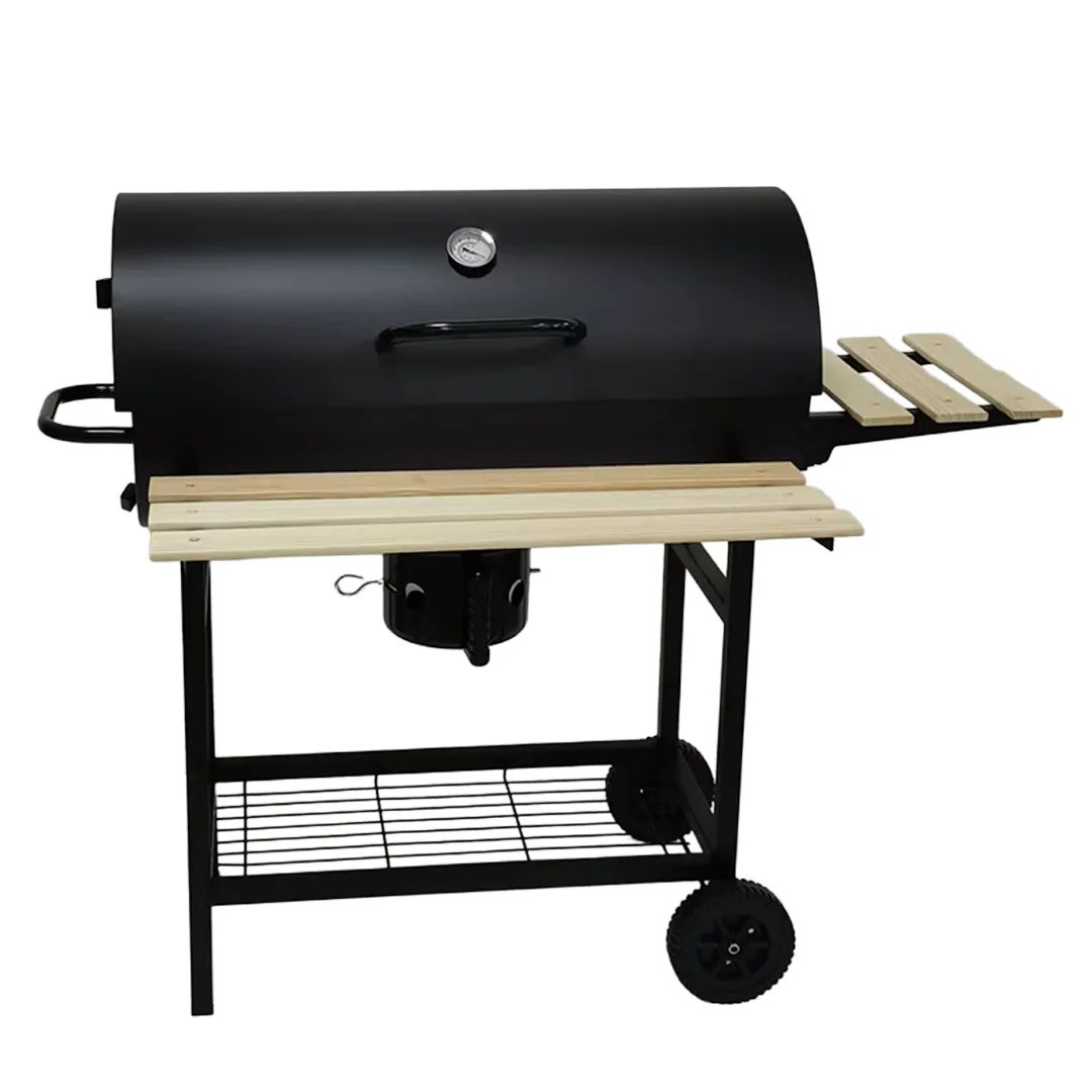 Barbecue Charbon De Bois Lismore   Avec ThermomÃ¨tre Et Tablettes bois