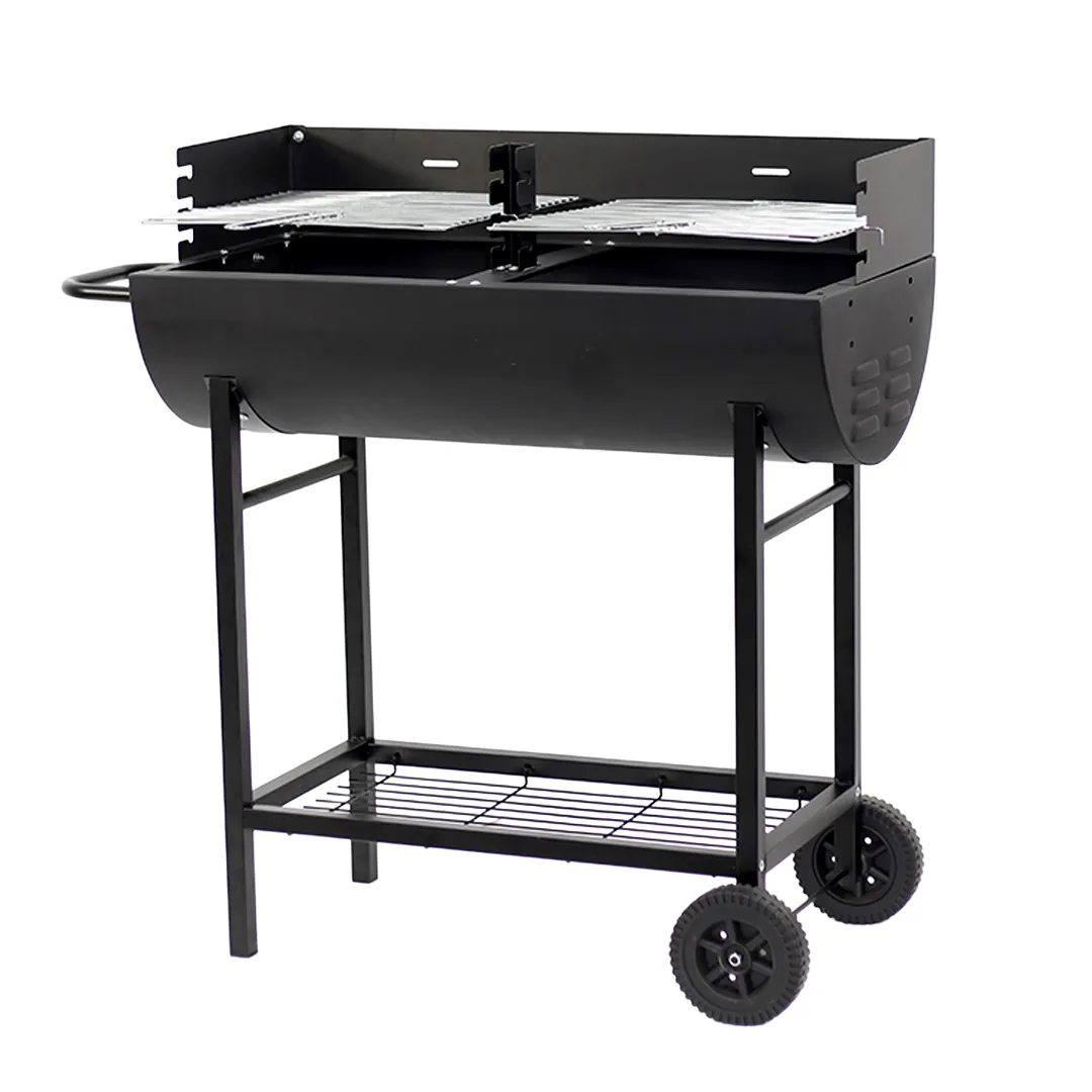 Barbecue Charbon De Bois MELBOURNE   Sur Roues Avec Grille ChromÃ©e