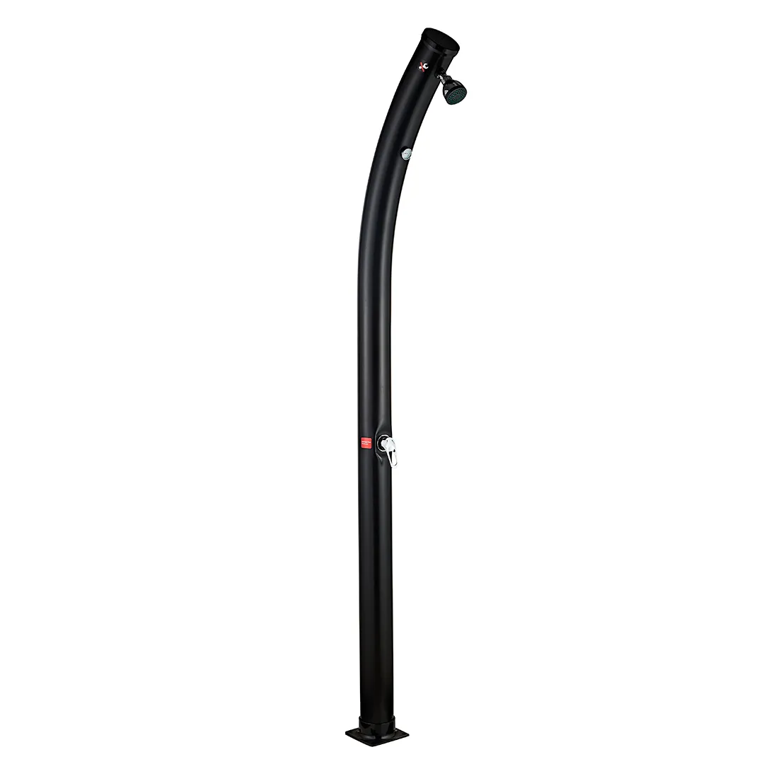 Douche de piscine Solaire 20 Litres Ronde Noir et CourbÃ©e