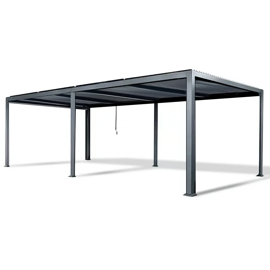 Pergola Bioclimatique Autoportante 100 aluminium 7,2x3,5m Anthracite