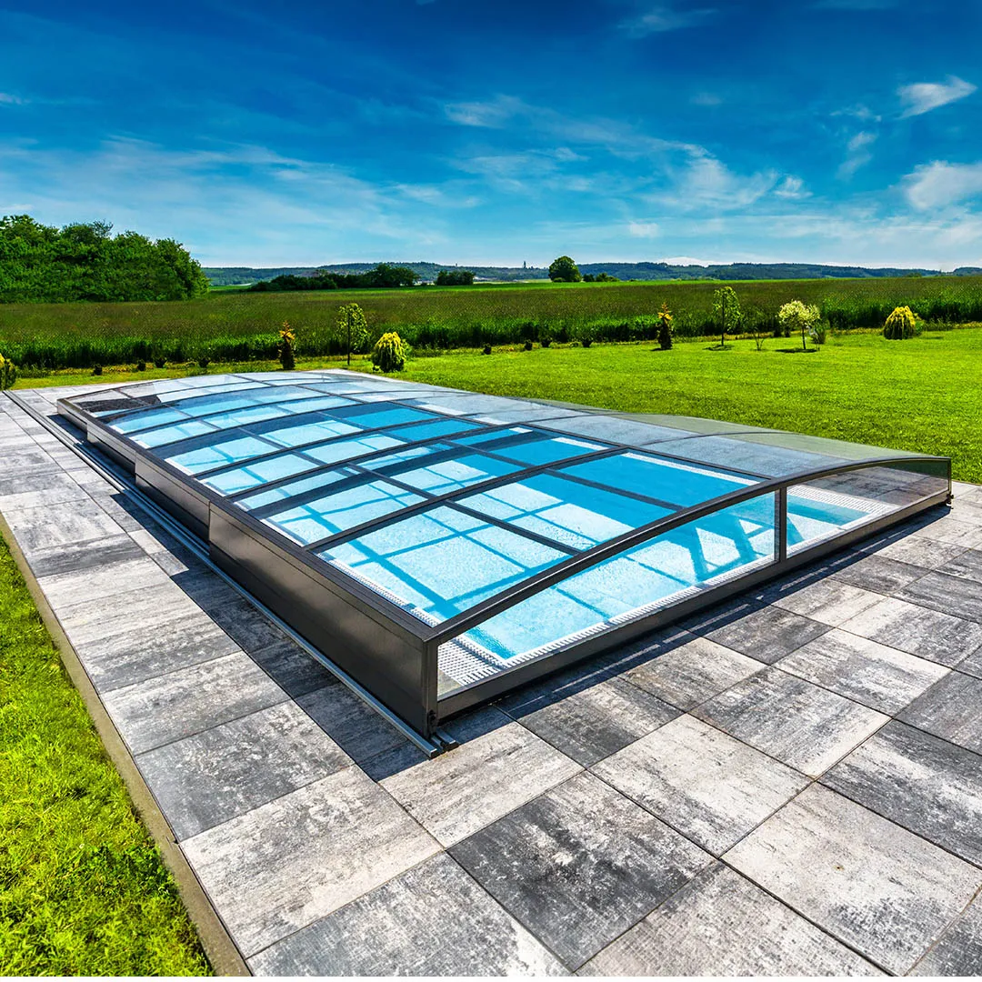 Abri Bas De Piscine Téléscopique SYDNEY 6 x 3m Polycarbonate 4 mm