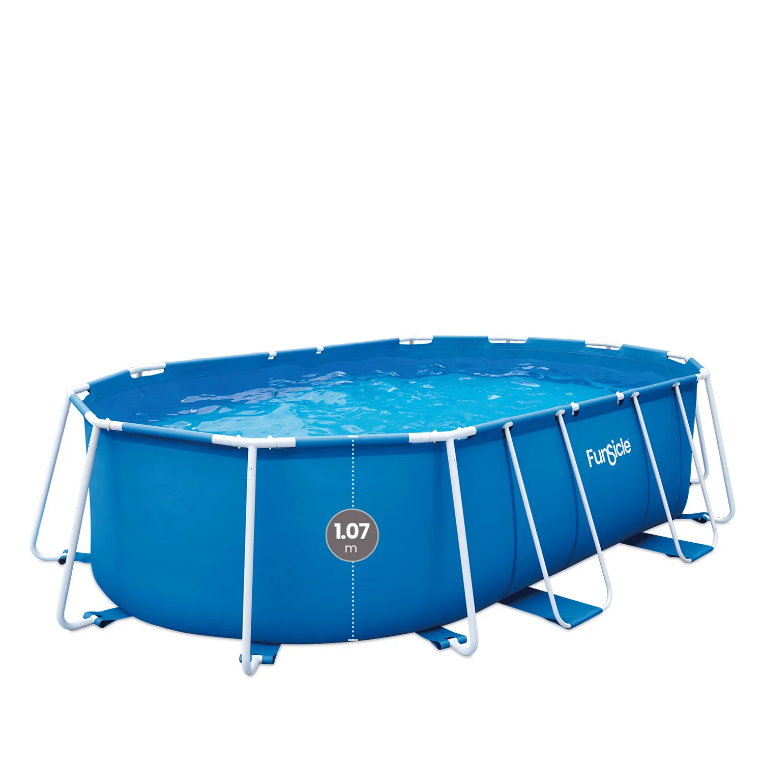Piscine Tubulaire Ovale Bleue 4,88 x 3,05 x 1,07 m -Filtre à cartouche
