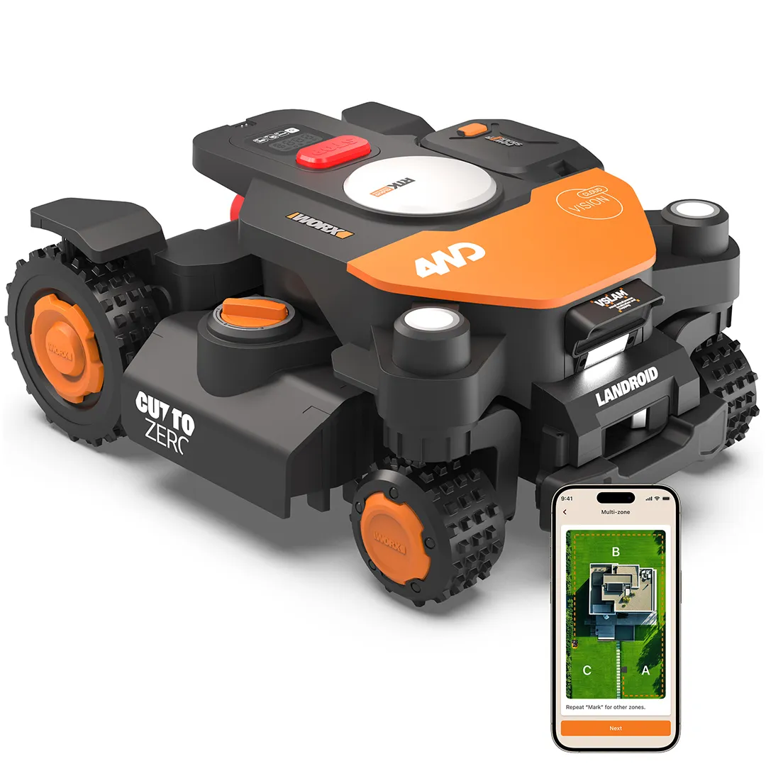 Robot tondeuse Sans Fil Worx Vision Cloud 4WD WR344E   4000 mÂ²