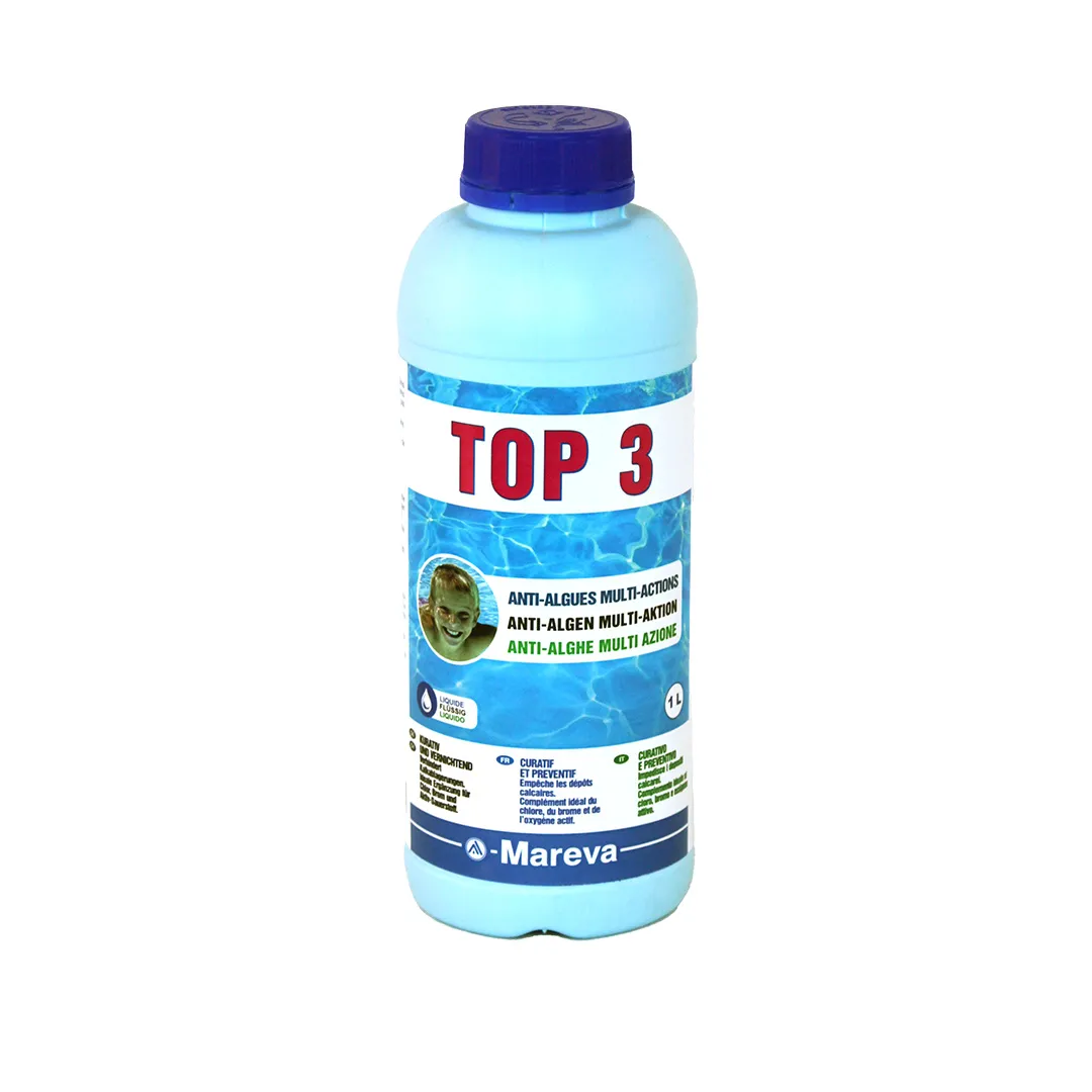 TOP3 Multi Actions Anti algues Traitement Piscine MAREVA