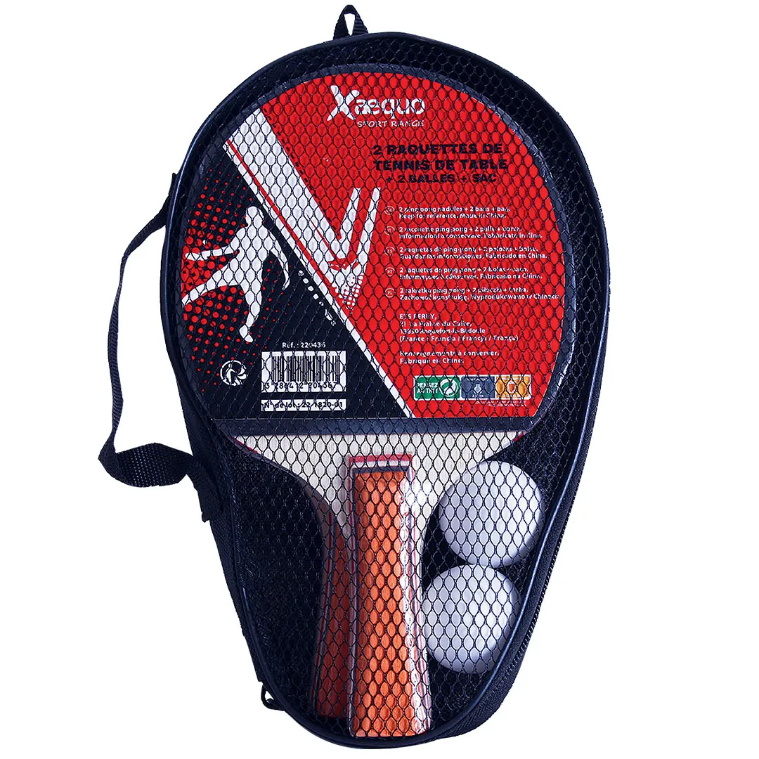 Set tennis de table 2 raquettes avec balles et sac