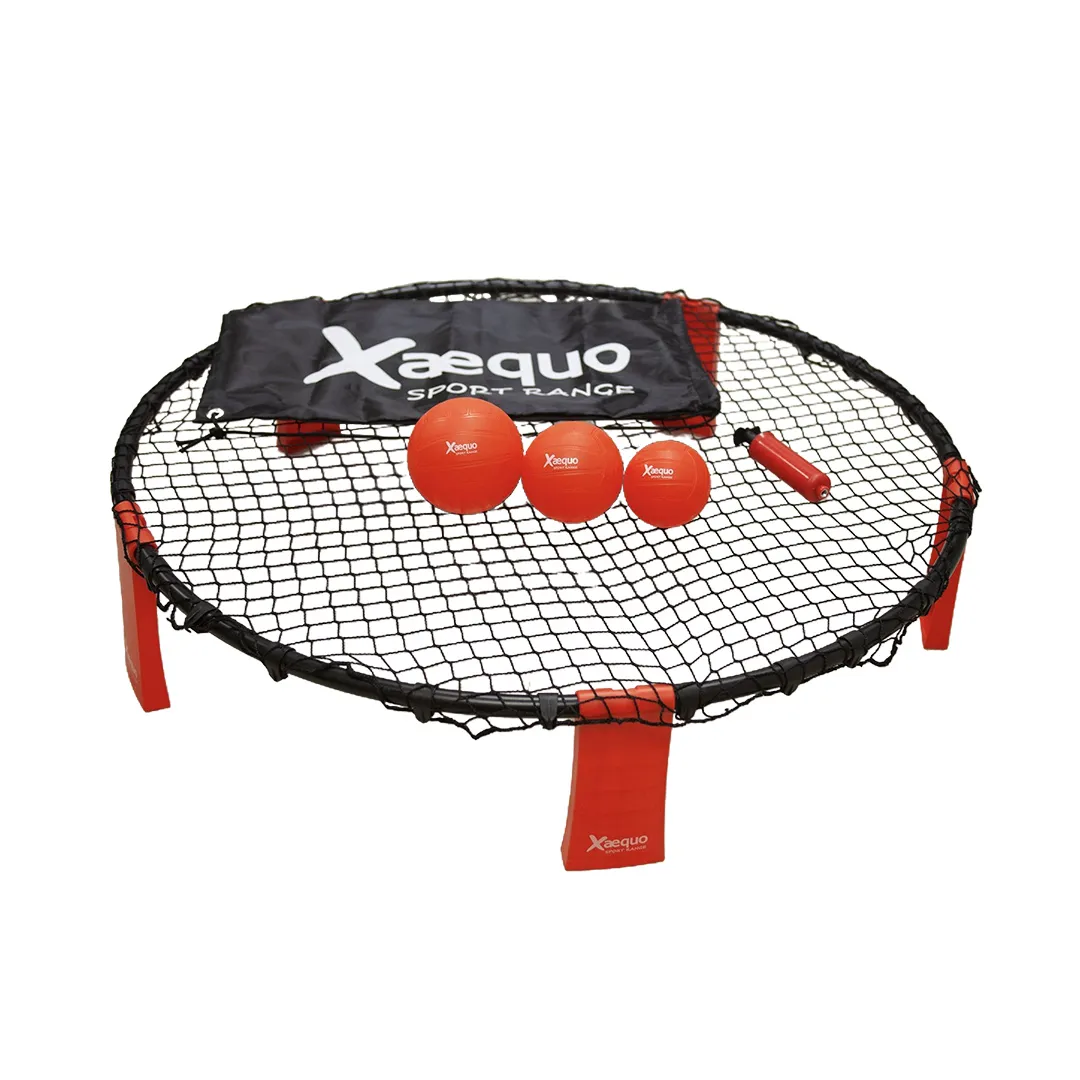 Roundnet Set mit Netz, 3 Bällen und einer Xaequo Tasche
