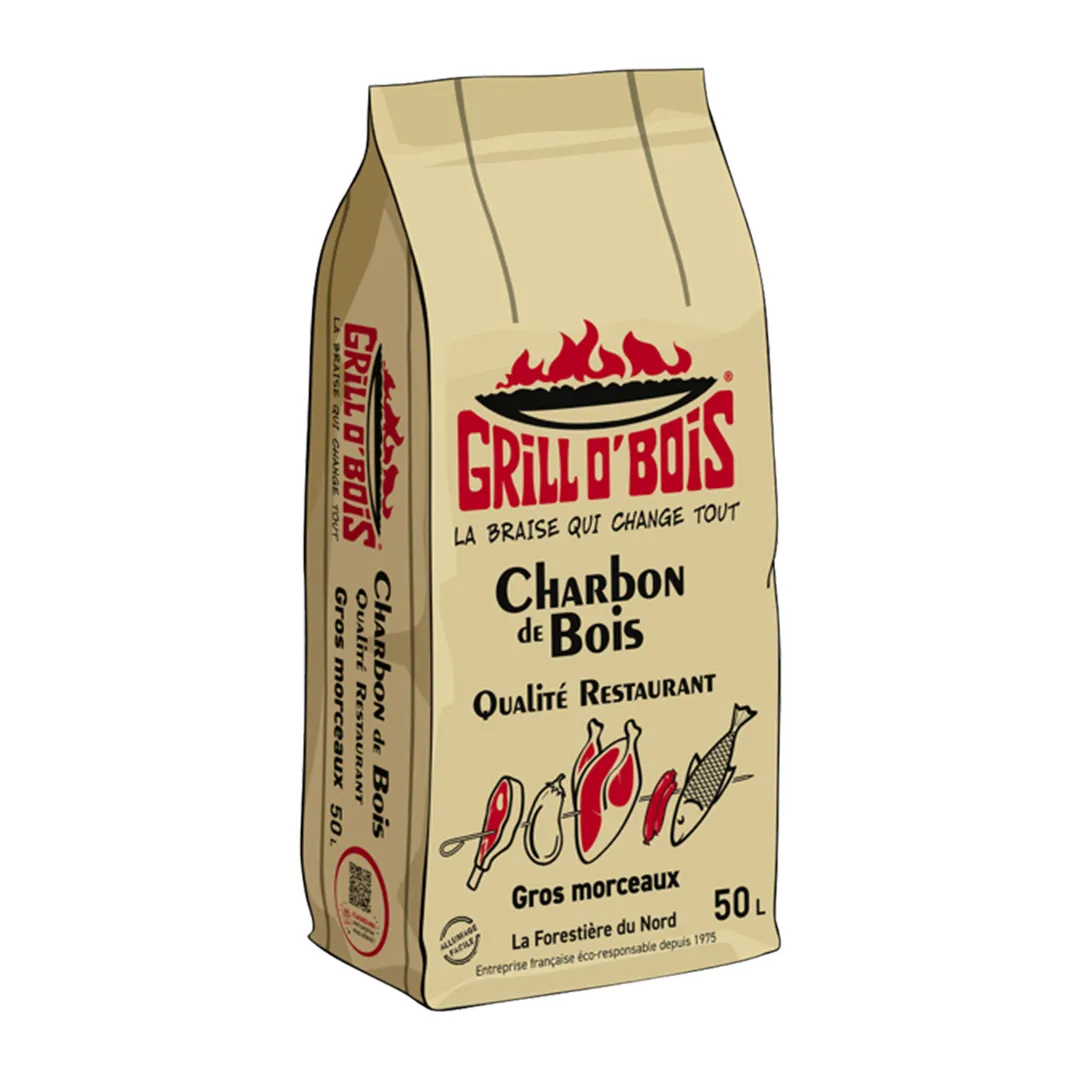 Charbon de bois naturel 50 L qualitÃ© restaurant