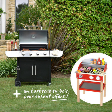 Barbecue Gaz INDIANA 4 Feux + Barbecue Enfant - OOGarden