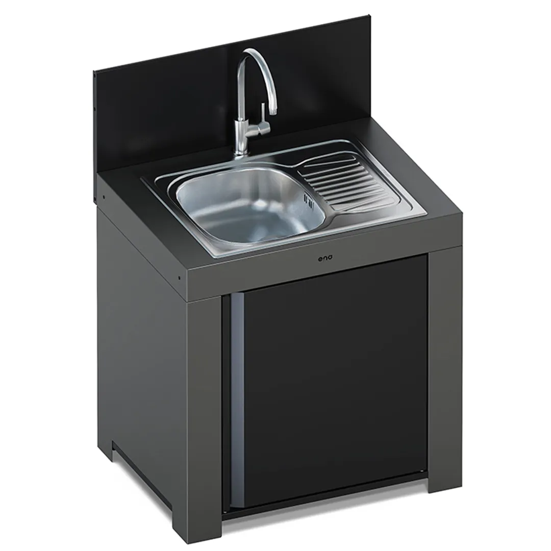 Meuble Ã©vier avec Ã©gouttoir MODULO Gris cargo