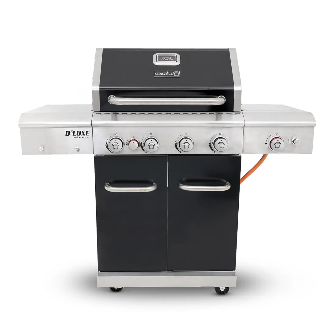 Barbecue gaz 4 feux Deluxe Nexgrill et cuisine enfant en bois offerte