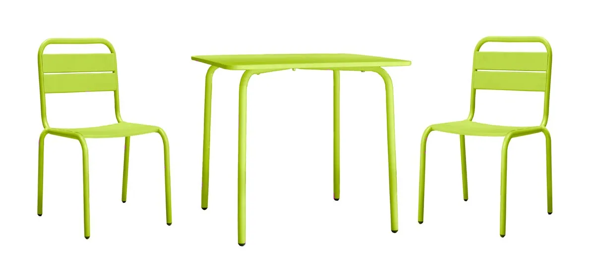 Salon métal vert pour enfant 28cm