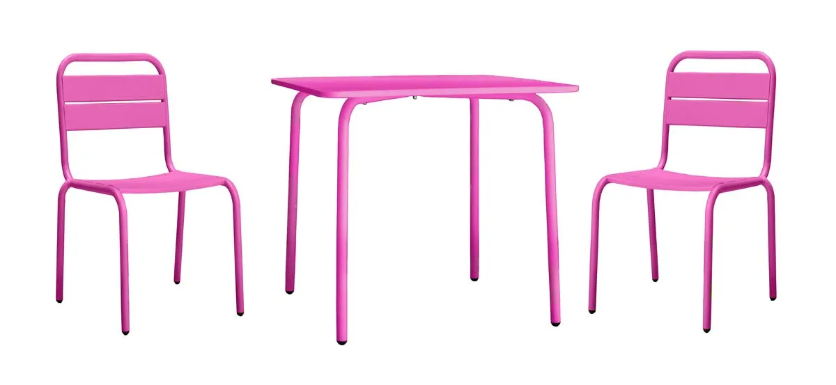 Salon métal fuchsia pour enfant