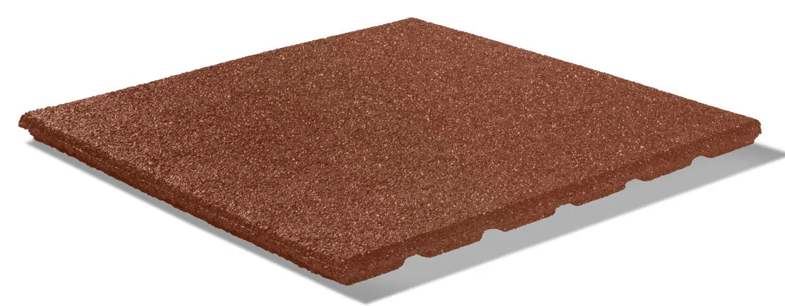 Lot de 16 dalles de protection rouges pour aire de jeux enfant 50x50cm
