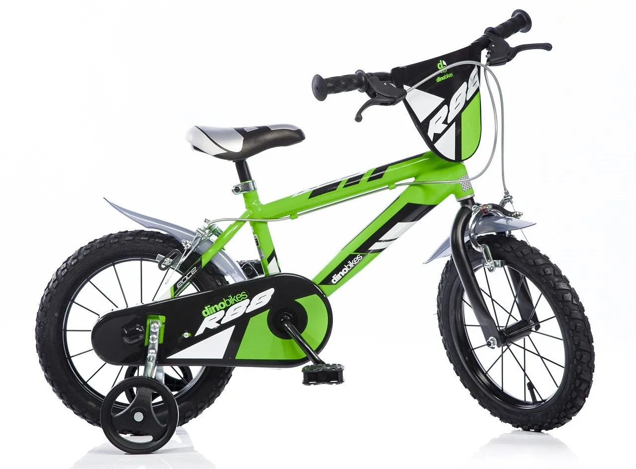 Velo 14 pouces garÃ§on R88 vert fluo   DINOBIKES