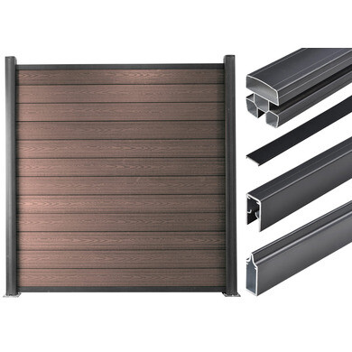 Cl ture En Bois Composite Couleur Chocolat 1 80 X 1 88 M OOGarden Cl ture En Bois Composite Couleur Chocolat 1 80 X 1 88 M OOGarden