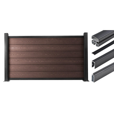 Cl ture En Bois Composite Couleur Chocolat 1 80 X 0 95 M OOGarden Cl ture En Bois Composite Couleur Chocolat 1 80 X 0 95 M OOGarden
