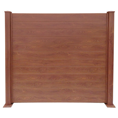 Clôture aluminium Hauteur 1.80 m Longueur 4,1 m couleur bois - OOGarden