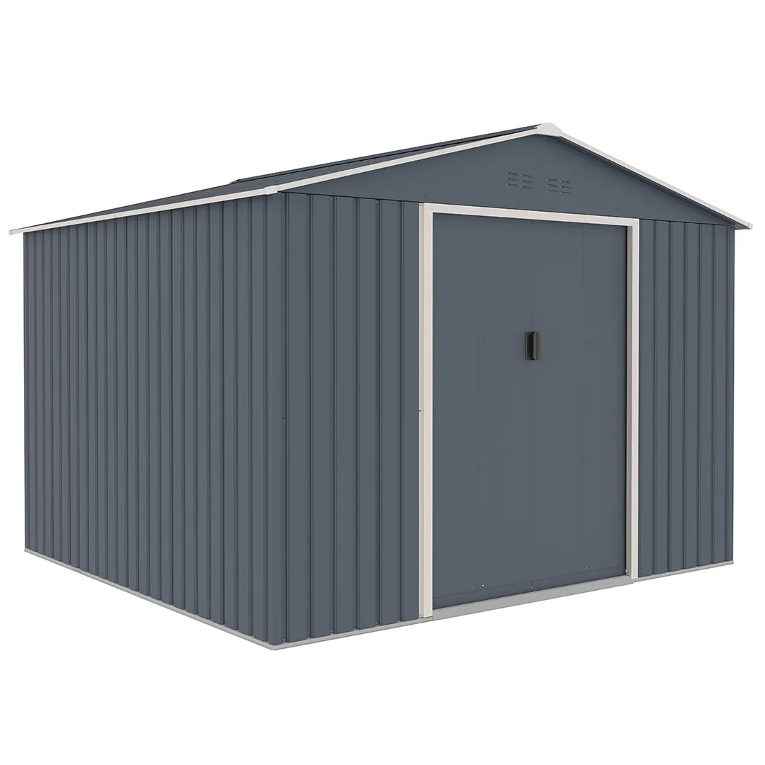 Abri de jardin métal 7.06m², Anthracite