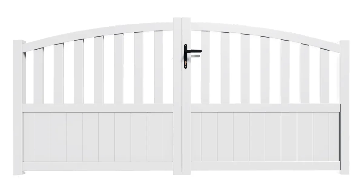 Portail aluminium battant 3,5m x H. 1,4m Blanc ADELAIDE