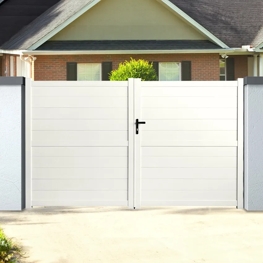 Portail aluminium battant 3m x H. 1,8m Blanc   SPRING