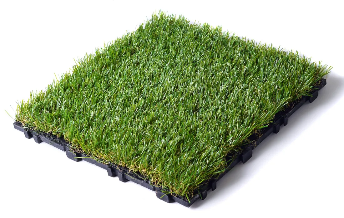 Lot de 22 dalles gazon synthétique 30 x 30 x 2,5 cm 2 m²