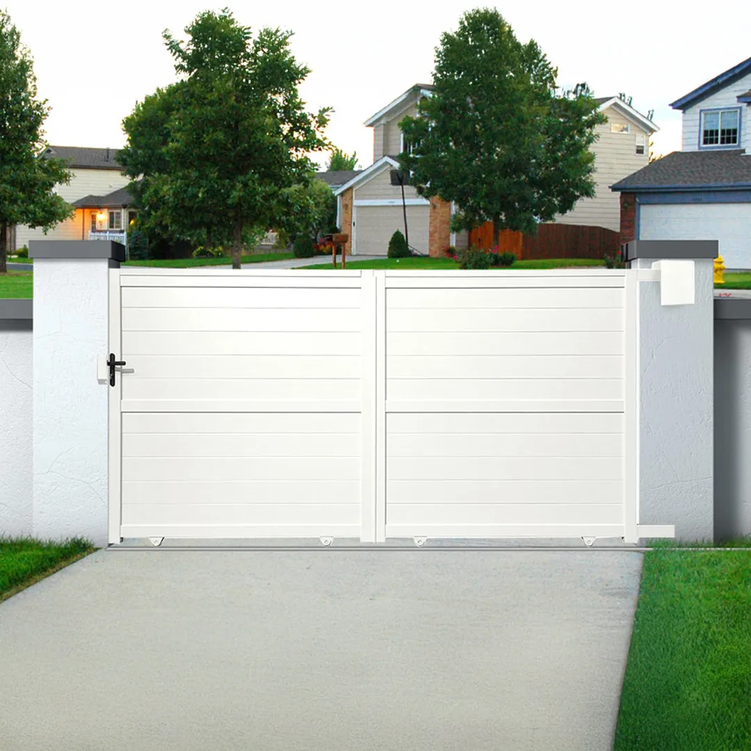 Portail aluminium coulissant 3,5m x H. 1,8m Blanc   SPRING