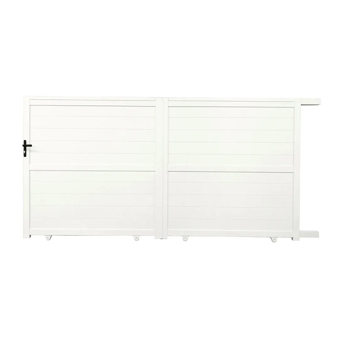 Portail aluminium coulissant 3,5m x H. 1,8m Blanc SPRING