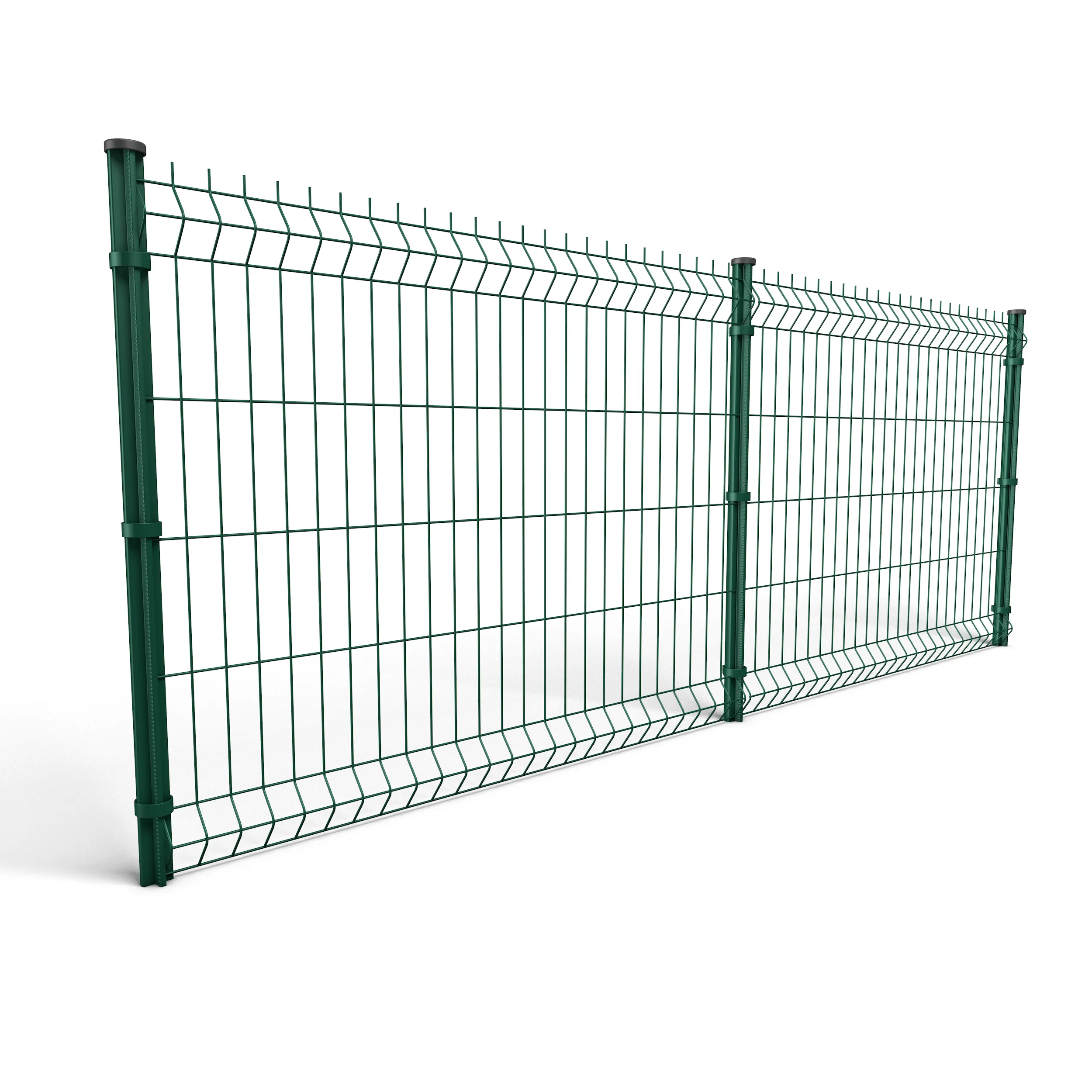 Kit 5m x H. 1,7m grillage rigide vert Maille 200 x 55mm A sceller