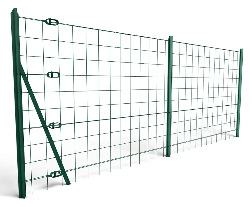 Kit 80m grillage soudÃ© vert  A sceller  Maille 100 x 100mm  H. 1.2m