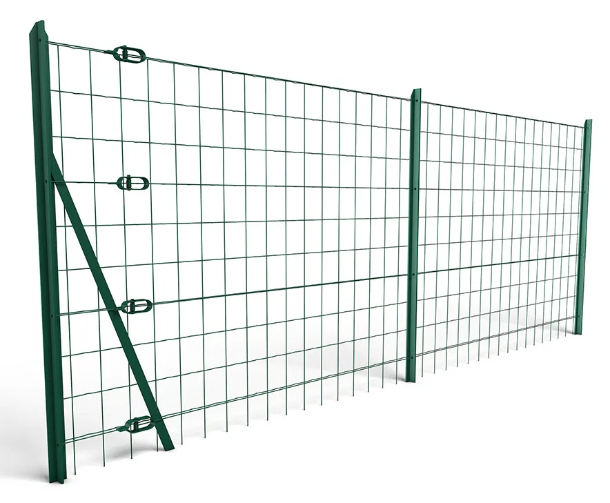 Kit 40m grillage soudÃ© vert  A sceller  Maille 100 x 75mm  H. 1.8m