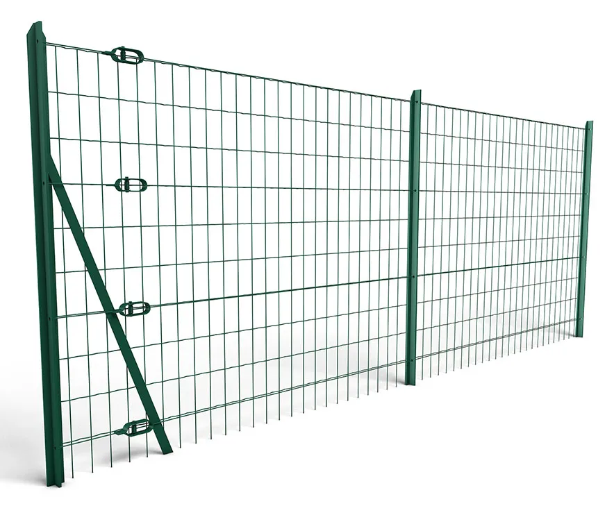 Kit 80m grillage rigide vert  A sceller  Maille 100 x 50mm  H. 1m