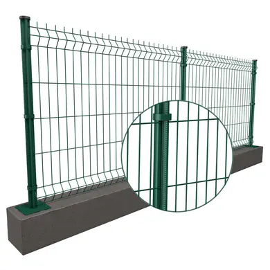 Kit 10m grillage rigide vert | Sur platines | Maille 200 x 55mm | H. 1m - OOGarden