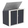 Cache poubelle double en métal gris anthracite - OOGarden