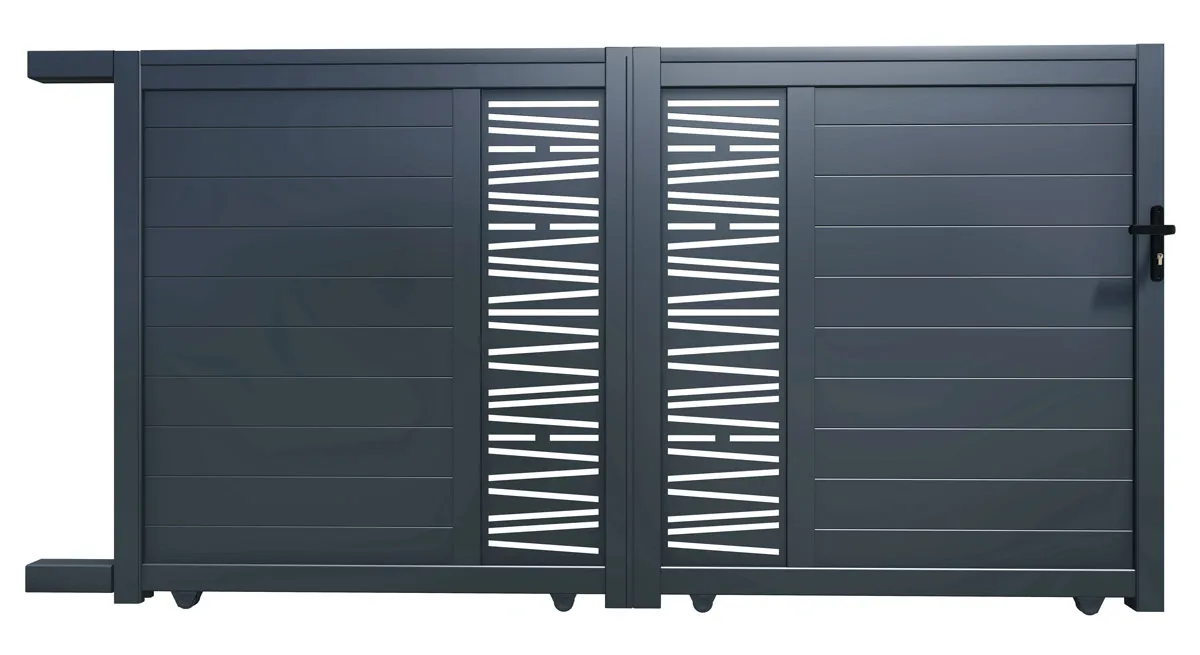 Portail aluminium coulissant 3,5m x H. 1,6m Gris Anthracite   BONDI2