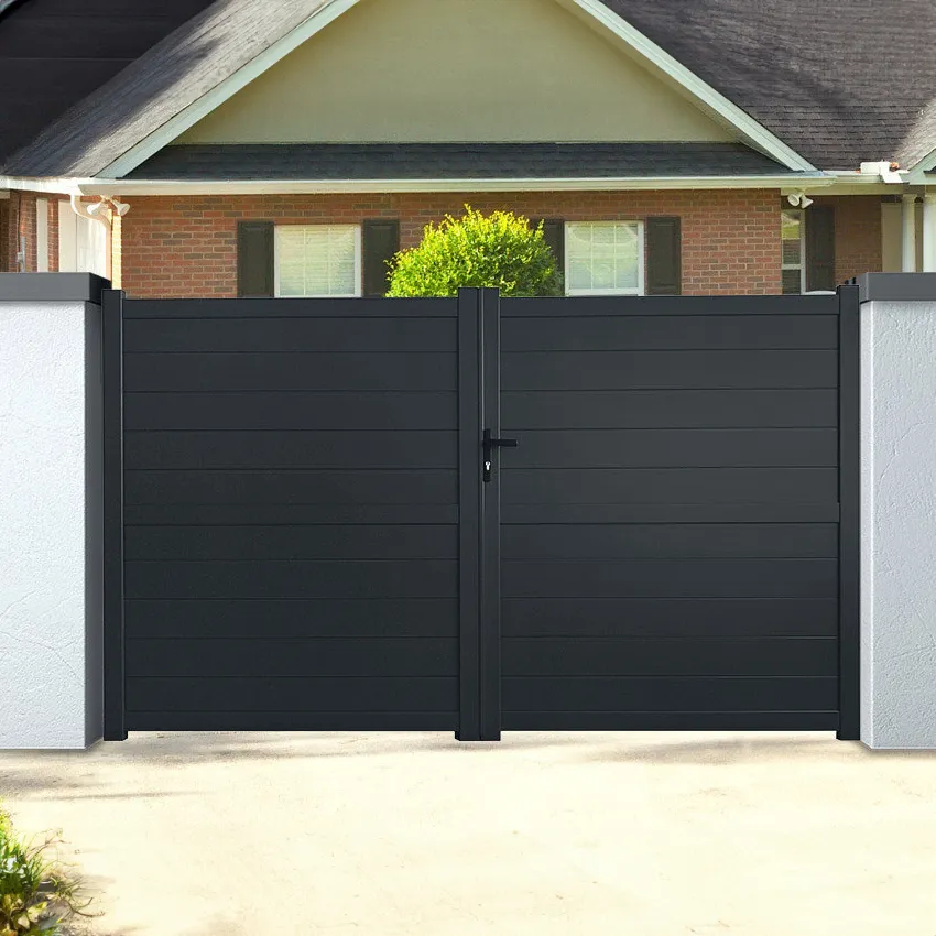 Portail aluminium battant 3m x H. 1,8m Gris Anthracite   SPRING