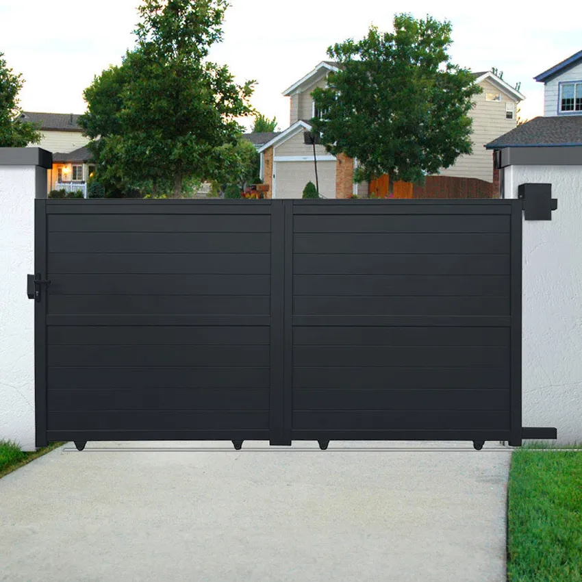 Portail aluminium coulissant 3m x H. 1,8m Gris Anthracite   SPRING