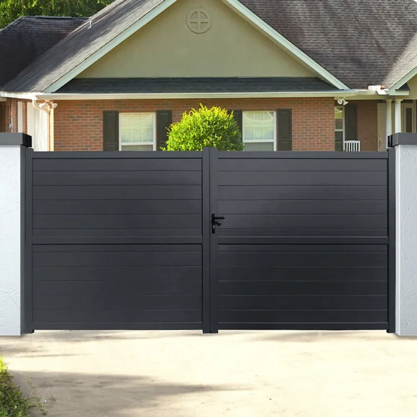 Portail aluminium battant 3m x H. 2m Gris Anthracite   MILDURA