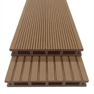 Kit 5m² lames terrasse bois composite l. 240 x l. 14,6cm teck