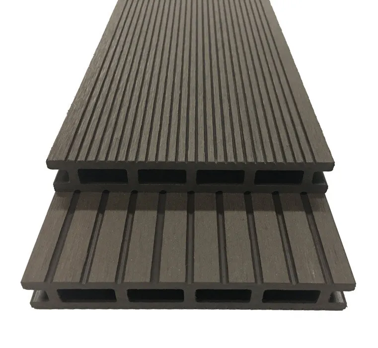 Kit 10m² lames terrasse bois composite L. 240 x l. 14,6cm Chocolat