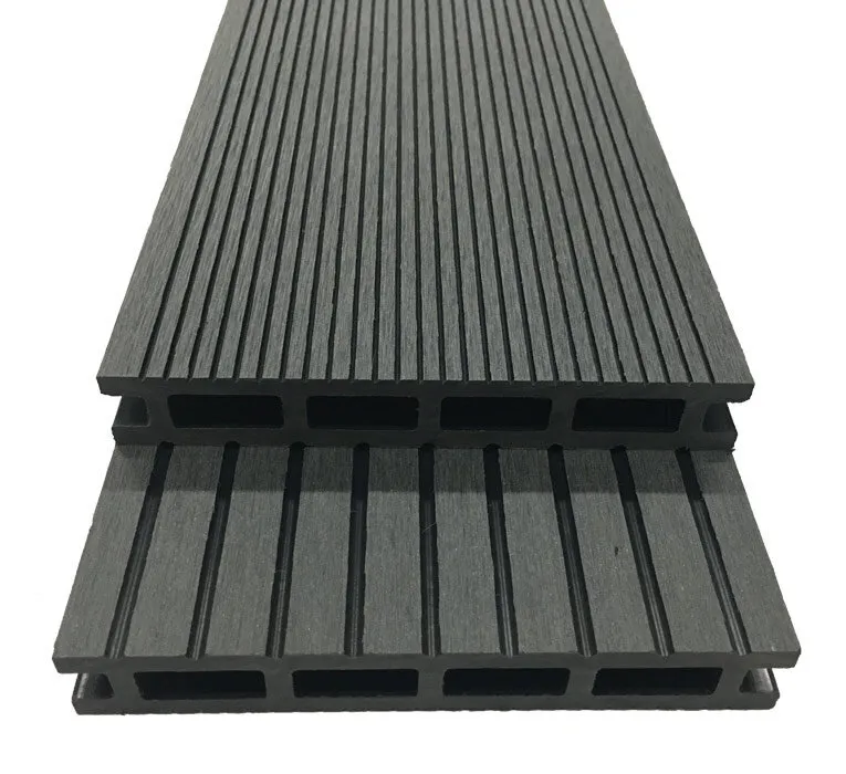 Kit 10mÂ² lames terrasse bois composite   L. 240 x l. 14,6cm   Gris