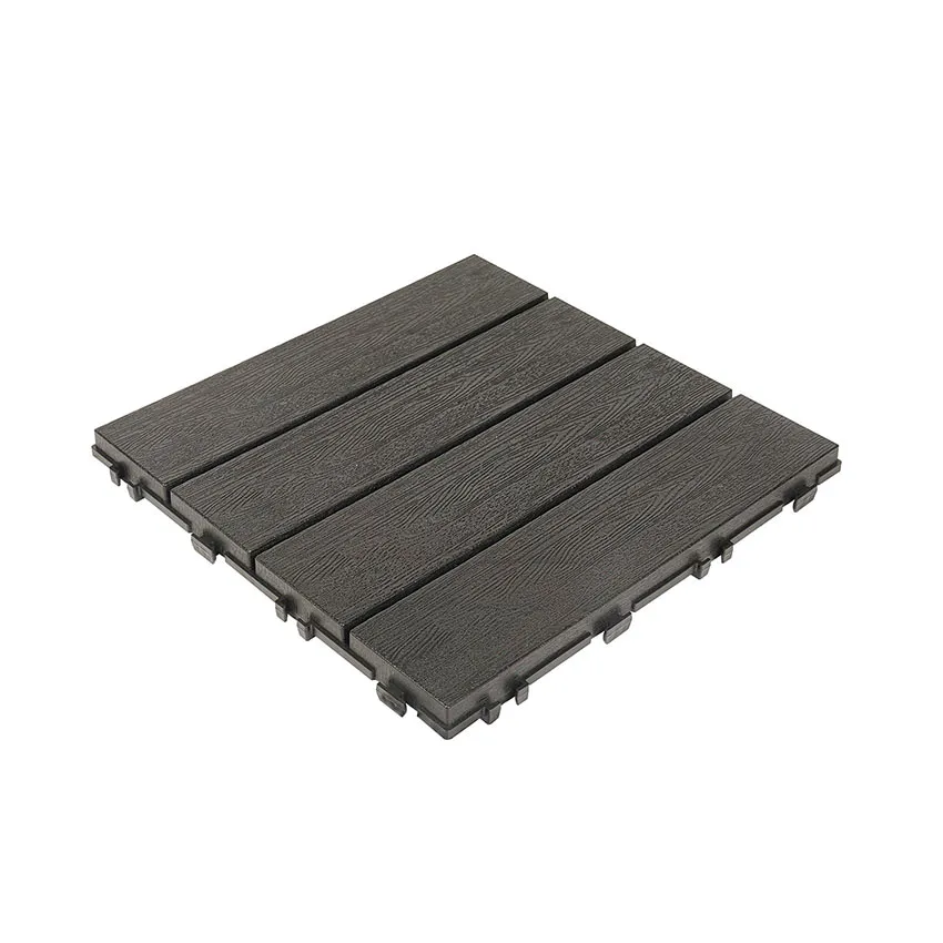 Lot de 8 dalles clipsables   30 x 30 x 2,3 cm   noir