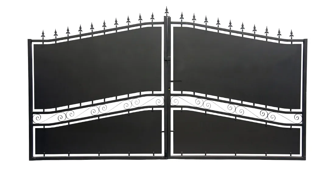 Portail fer battant 3m x H. 1,95m Noir   MOLENE